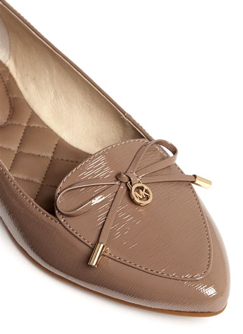 michael kors flats brown|michael kors genuine leather flats.